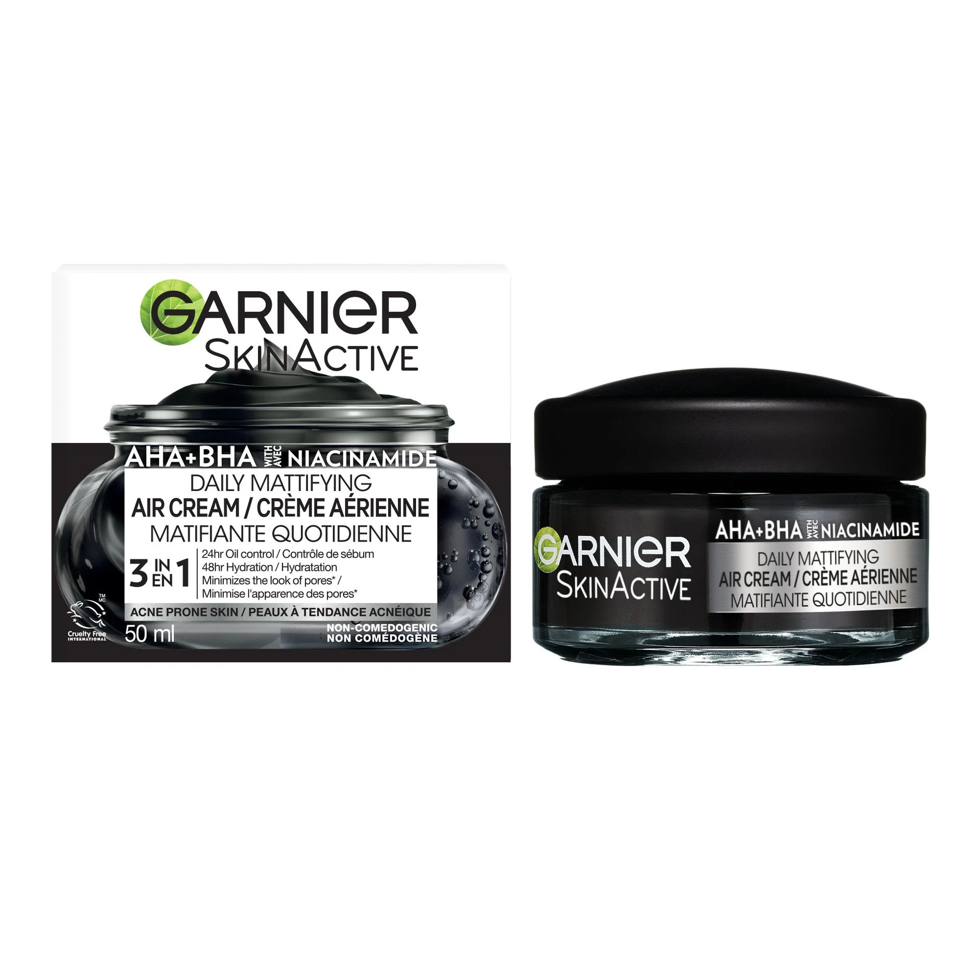 Pure Active AHA+BHA Charcoal 3-in-1 Daily Mattifying Air Cream