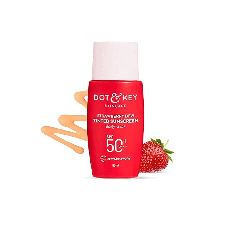 Dot & Key Strawberry Tinted Sunscreen SPF50+ PA+++ - 02 Warm Ivory