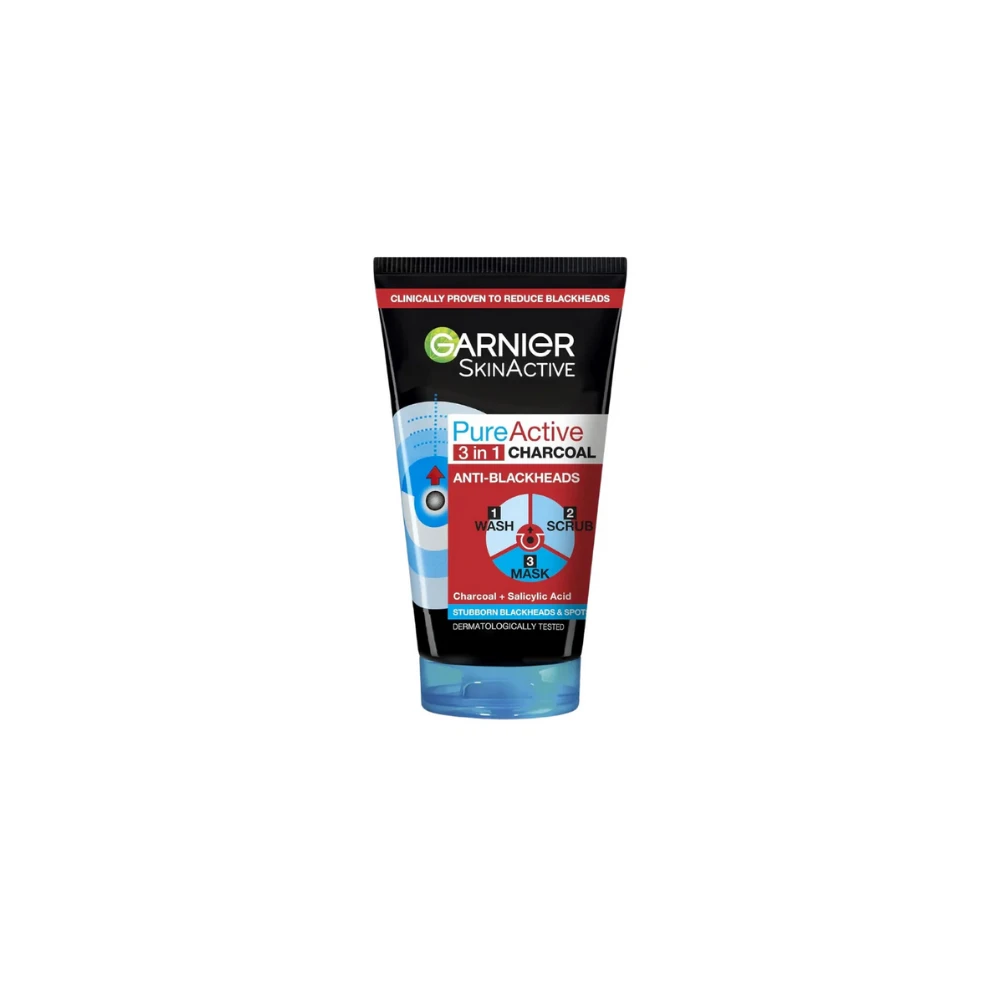 Pure Active AHA+BHA Charcoal 3-in-1 Clay Mask