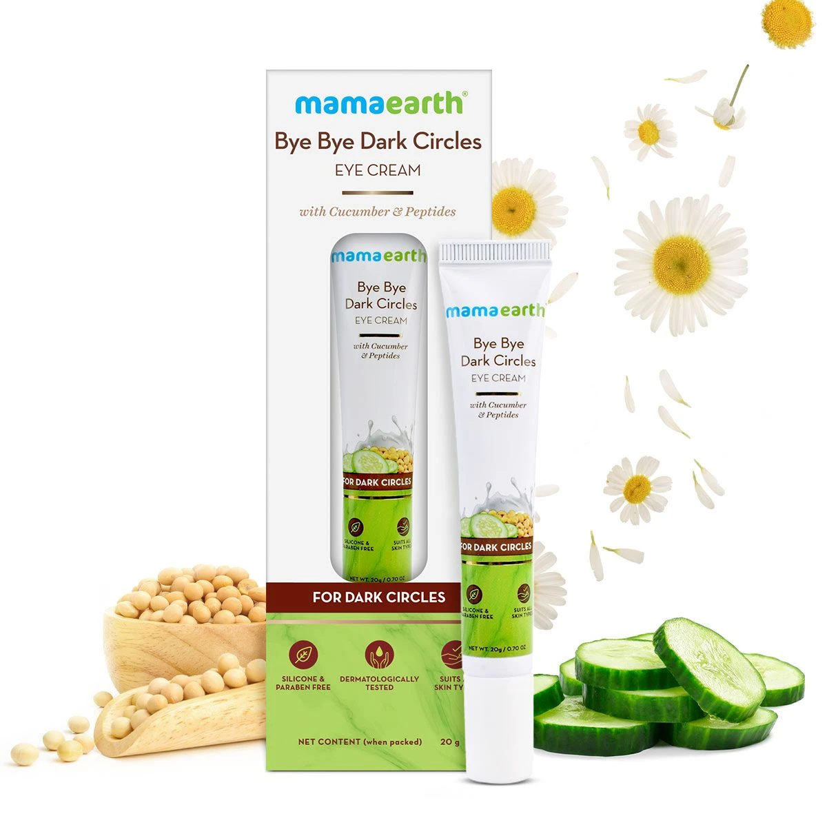 Bye Bye Dark Circles Eye Cream with Cucumber & Peptide