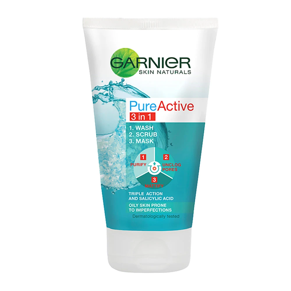 Pure Active 3-in-1 Clay Mask, Wash & Scrub